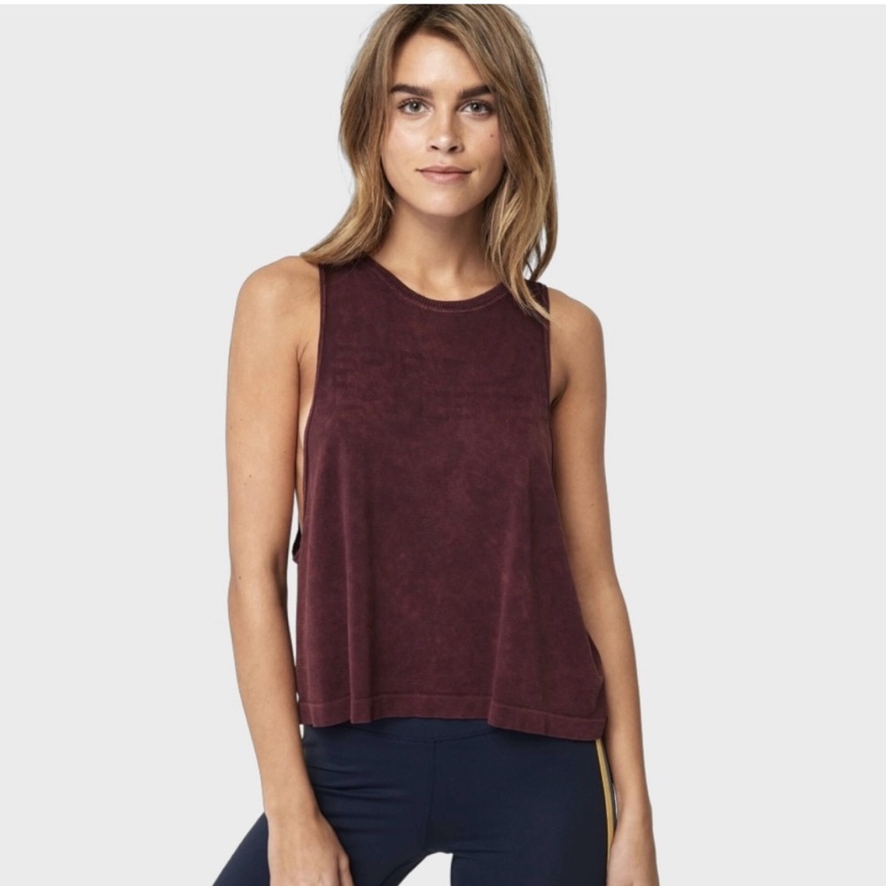Spiritual Gangster Burgundy Muscle Tee